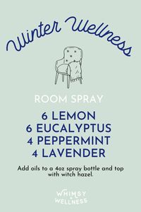 Keep the wellness going with this blend of lemon, eucalyptus, peppermint and lavender!