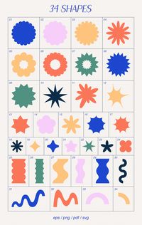 Retro Abstract Vector Shapes on Behance