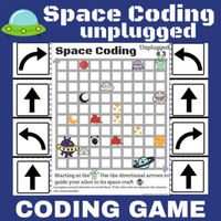 Unplugged Coding Activity for Space. Students will be engaged with this simple introduction to block-style coding. This style of coding is called "unplugged" programming without computers. Activities to print and go. Save over 25% by buying this product as part of a bundleCODING BUNDLE UnpluggedAfte...