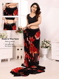 Catalogue Name:- Ready To Wear
Saree Fabric:- Georgette
Blouse Fabric:- BAGNLORI
Saree length:- 5.5mtr
Blouse Length:- 0.8mtr
Pattern:- PRINTED READY TO WEAR SAREE WITH Elegant LACE

Only@599/- In India. DM for Other Locations. (WhatsApp On +91-9714918354), https://wa.me/qr/ZVZQ2OHYDVGZF1