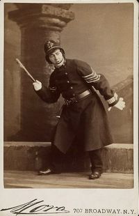 Mora photograph of Fred Clifton as the Sergeant of Police in the original 1879 authorized production of "The Pirates of Penzance" at the Fifth Avenue Theater in New York.