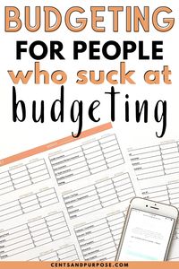 How many times have you failed at budgeting?  It can be hard to budget when money is tight but this post will teach you how to budget even if you suck at budgeting and even if you live paycheck to paycheck.  Budgeting for beginners #budgetingforbeginners #howtobudget #budgetingtips