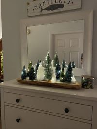 christmas tree decor idea for table. Christmas decoration. christmas tree