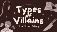 If you're not sure what sort of villain would benefit your story, have a look at these types and see which one might work best. These types can overlap! Don't feel constrained. The Villain Workbook takes you step-by-step through the process of creating memorable villains your readers would love to hate. Packed with ref