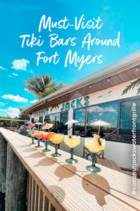 Feel transported to an island paradise when you set foot in these Tiki bars throughout the Fort Myers area. Unwind in a cozy atmosphere, sip frosty beverages and order fresh Gulf seafood as you soak up the sunshine.