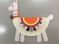 Paper plate Llama inspired by www.handmadecharlotte.com I added more glue and stick features so there was no need for paint.