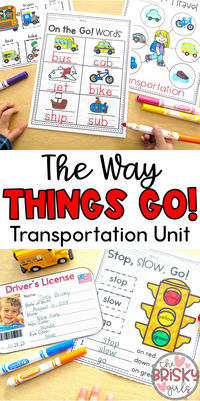 Transportation Preschool & Kindergarten Unit! Looking for a great transportation unit for your young students? This engaging unit on "the way things go!" includes a 9 page PowerPoint and Google Slides with beautiful photos. The unit also contains a 20 page engaging activity pack.