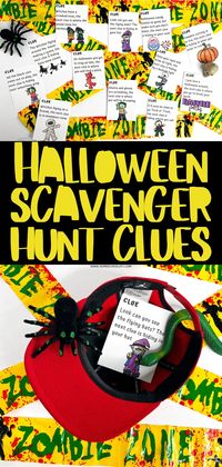 12 FREE Halloween Treasure Hunt Clues For Kids