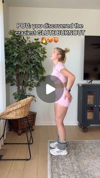 SAM || Home Workouts on Instagram: "GRAB THE GLUTE BURNER 👇🏻🍑🔥

girlies… this had my glutes on fire!! 🔥 I used ankle weights, but you could use a booty band for these exercises instead!

GLUTE BURNOUT: repeat once for each leg!
1) standing kickbacks- 20 reps
2) hamstrings curls- 15 to 20 reps
3) abductions- 15 to 20 reps
4) standing pulses- 30 reps
5) fire hydrants- 15 to 20 reps 

Workout set is from @elevtewomen 🩷✨

Want one week of FREE workouts?! 
Comment STRONG and I’ll send them your way 💪🏼

Follow @workoutsbysam_ for more workouts + fitness tips! 🫶🏻

#gluteburnout #glutesworkout #glutegains #glutegrowth #glutepump #glutebuilding #gluteburn #workoutsforwomen #workoutsforbeginners"