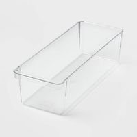 Medium Narrow Fridge and Pantry Organizer Bin - Brightroom™: Clear BPA-Free Kitchen Storage, Freezer-Safe, 14.5"x5.5"