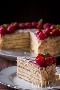 A classic Hungarian cake made with Hazelnut Meringue layers and rich Custard Buttercream.