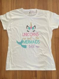 Unicorn and Mermaid Shirt, Mermaid Shirt, Woman's Mermaid Shirt, Toddler Mermaid Shirt, Unicorns Are