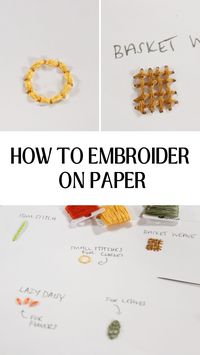 How To Embroider On Paper - Crewel Ghoul