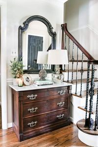 How to Remove Stains from Marble   Foyer Chest Makeover