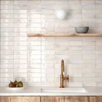 Luna White 2.5x8 Ceramic Subway Tile