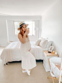 24 weeks pregnant OOTD. Dress is from Ally Fashion. Follow my blog for pregnancy styling tips!