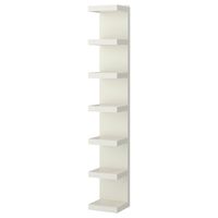 LACK Wall shelf unit, white, 11 3/4x74 3/4 ". A tight space or an unused wall? This shelf almost always fits. You can also choose to hang it vertically or horizontally depending on space and storage needs.