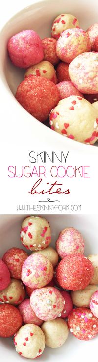 Um, I'm sorry and you're welcome! I'm in love with these Skinny Sugar Cookie Bites; little edible bites of heaven. No eggs! Just amazingness. TheSkinnyFork.com