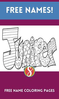 Free JUNIPER Coloring Pages — Stevie Doodles