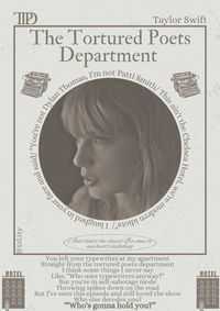 The tortured poets department- Taylor swift - ttpd- poster