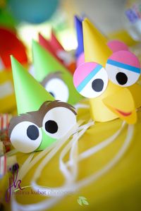 Cute Sesame Street party hats #sesamestreet #partyhats