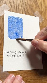 Difficulty: Easy  Adding texture to a watercolour painting by using a variety of things from salt to plastic wrap  Supplies  • Watercolour paint  • Watercolour paper - I’ve used 300gsm  • A big paintbrush   • Clean tissue  • Salt  • Plastic wrap