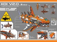 KOI V2.0 Wip6 koi fish mech mecha robot machine 3d