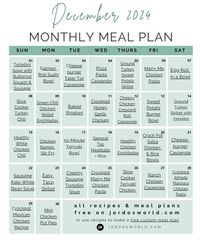 Free December Meal Plan!