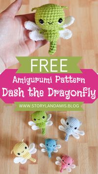 Crochet this adorable baby dragonfly with this FREE and easy amigurumi pattern! This pattern includes lots of detailed instructions and step-by-step photos to help you make your own adorable mini bug.