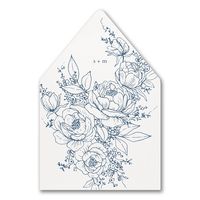 Decorative Floral Frame Envelope Liner