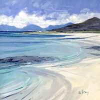 Robert Kelsey DA MUniv PAI FRSA The Hills of Harris Oil on linen 16 x 16 "