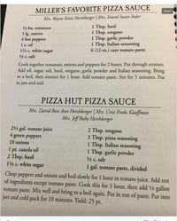 Pizza Hut pizza sauce