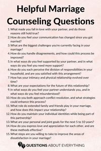 These helpful marriage counseling questions are designed to prompt deeper reflection and honest discussion, helping couples navigate through difficulties and strengthen their bond. Save the pin and click the image for more!