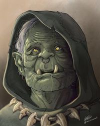 [OC] Elderly Orc Woman : characterdrawing