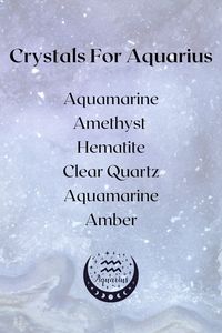 Healing crystals for the star sign Aquarius