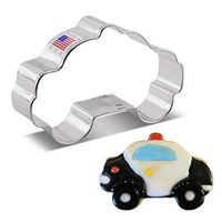 Our Police Car Cookie Cutter SKU 8406A, is manufactured in the United States with certified food-safe USA made steel by Ann Clark Cookie Cutters. At Ann Clark we know cookie cutters and the professionals who use them. For more than 30 years weve specialized in manufacturing cookie cutters designed specifically for making great cookies. Our original shapes feature modern designs with wide details that prevent stuck dough. Our cookie cutters serve a variety of uses. You can use your cookie cutters