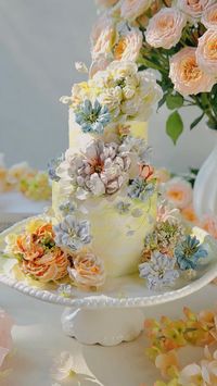 Flower cake , palette