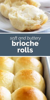 Soft and buttery and rich, these Brioche Rolls are the perfect dinner roll. They are a rich dough, made with eggs, milk, and butter.