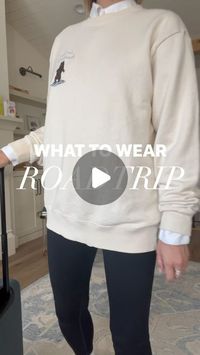 Casey Matheny | Wardrobe Stylist on Instagram: "WHAT TO WEAR. ROADTRIP. LEGGINGS. DUH. (and lots of layers!) Comment LINK for outfit deets

#roadtrippin #roadtripoutfit #wiwt"