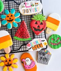 Summerween sugar cookies halloween summer fruit