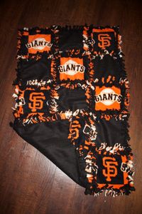 S.F. Giants knot blanket