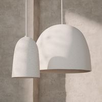 Made with a distinct stoneware that features a grainy, raw texture, the Speckle Pendant is a ceramic ceiling lamp with a natural look and feel. Crafted by hand, the lamp has a fluid, organic silhouette. The matching ceramic canopy unites the lamp’s unique expression. Product Information SPECIFICATIONS Materials : Ceramic Colour : Off White Dimensions (cm) : H18.3 x Ø11.6Other Technicals : E27 socket. 3.5m fabric cord and ceramic canopy included. Bulb not included. Help NEED FURTHER ASSISTANCE?Li