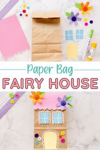 Using simple art supplies like paper, buttons, and markers you can create a captivating world of magic and imagination with this Paper Bag Fairy House!