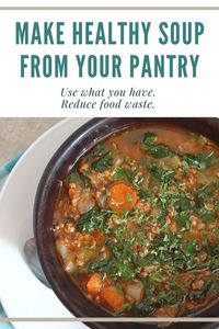 Hamburger Vegetable Soup (Make This Soup from Your Pantry) - If you’re a frugal cook, you need a Hamburger Vegetable Soup recipe. Easy to adapt to any eating-style: vegetarian, paleo, Whole30, gluten-free, dairy-free. And it's loaded with inexpensive but flavorful ingredients. Instant Pot, Slow Cooker, Stovetop, and Freezer instructions included! From CheapskateCook.com #soup #recipe #pantrycooking