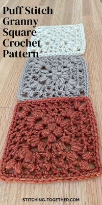 You'll love this puff stitch crochet granny square pattern that's perfect for using  to make bags, blankets, hats, and more. With a combination of puff stitches  and lacy open stitches, it's a beautiful and unique square design. Grab your  hooks and get started on this free crochet pattern.