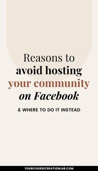 What are some of the best alternatives to Facebook groups? If you are an online course creator, a coach or a thought leader in your field, it's important to build a community space online. Many people choose to do so in Facebook groups. But are there any alternatives to Facebook groups that might do a better job? Here will be a review of some of the best ones to consider for your online community.