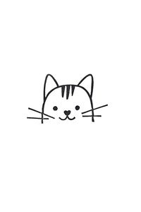 Cat rubber stamp cat birthday gift cat kids gift peekaboo