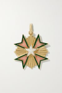 Storrow founder Jennifer Koche pulls inspiration from Victorian heirlooms, which is why pieces like this 'Emmeline' pendant feel so authentically vintage. Made from 14-karat gold, it's carved in a starburst motif that's inlaid with vibrant opal and green enamel. Attach yours to the brand's 'Grover' chain.