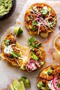 Cool Ranch Chicken Tostadadillas with Honey Lime Crema | halfbakedharvest.com