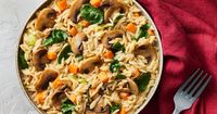 Mushroom and spinach risoni recipe